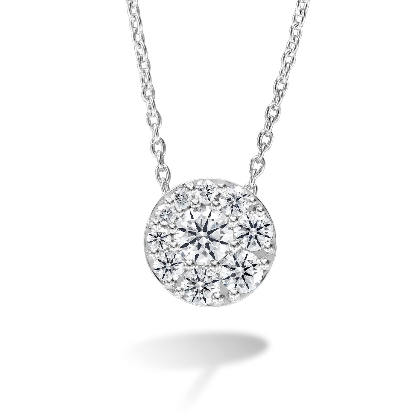Hearts on Fire 18k White Gold Tessa Diamond Circle Pendant Necklace – HFPTESC01028W