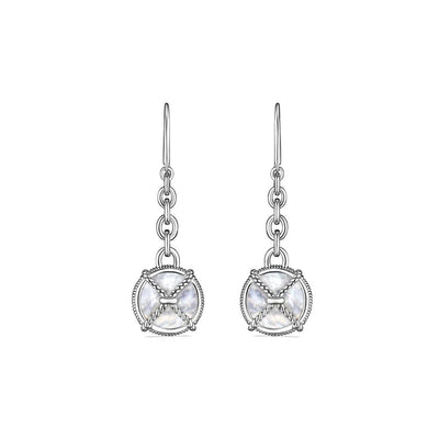 Judith Ripka Creations Sterling Silver Isola Round Drop Mother Of Pearl Earrings – JESS0318-MOP