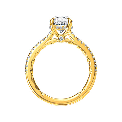 A.Jaffe 14k Yellow Gold Round Pavé Diamond Semi-Mount Engagement Ring – ME2029Q/148