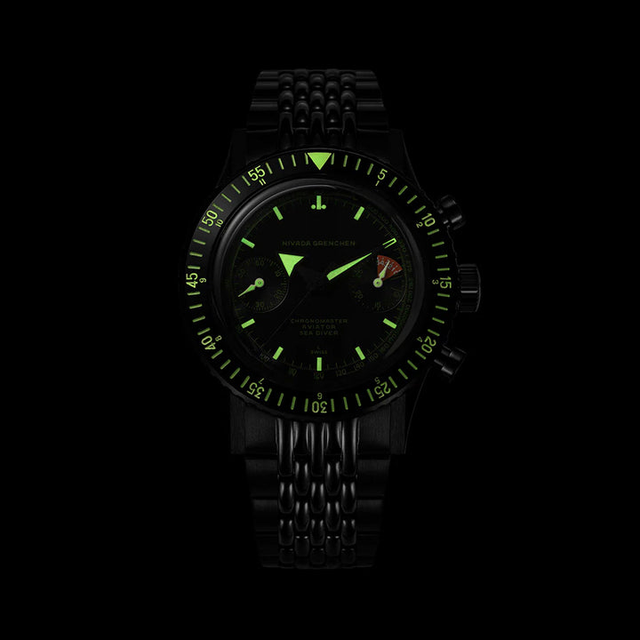Nivada Grenchen Chronomaster Full Black Limited Edition Automatic