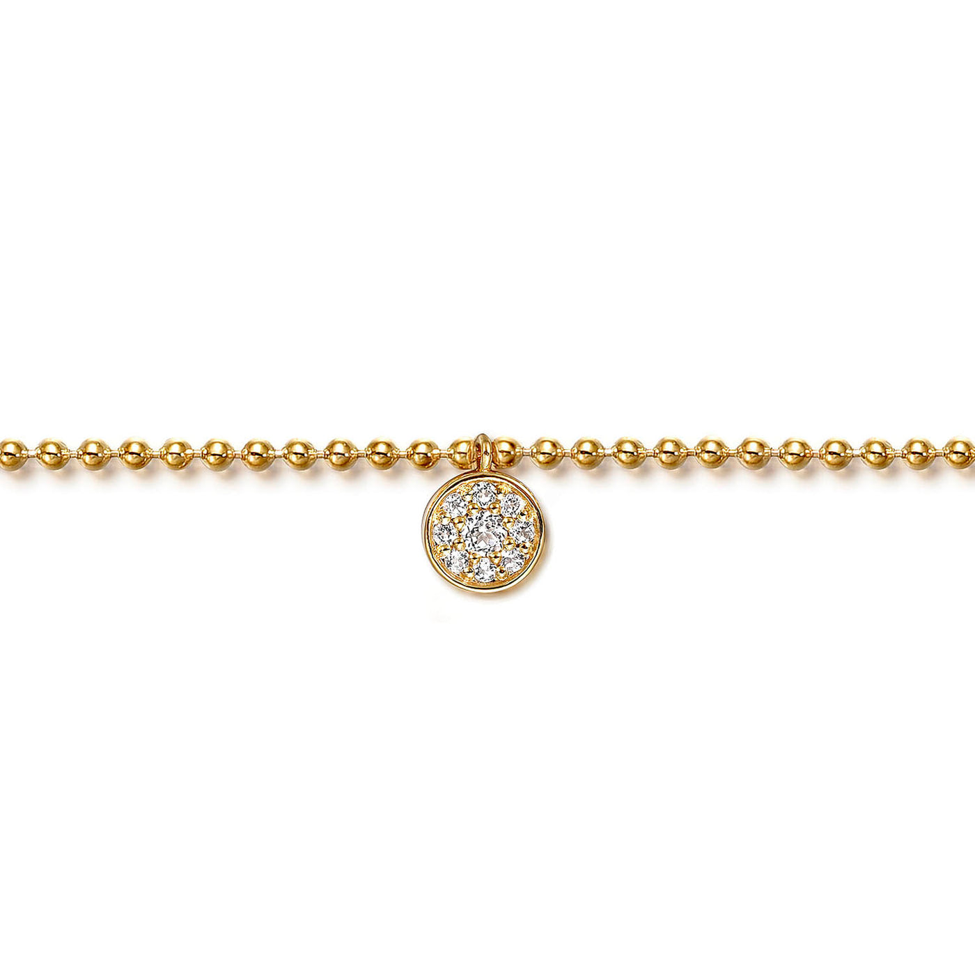 Gabriel & Co. 14k Yellow Gold Beaded White Sapphire Bracelet – TB5003Y4JWS