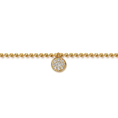 Gabriel & Co. 14k Yellow Gold Beaded White Sapphire Bracelet – TB5003Y4JWS