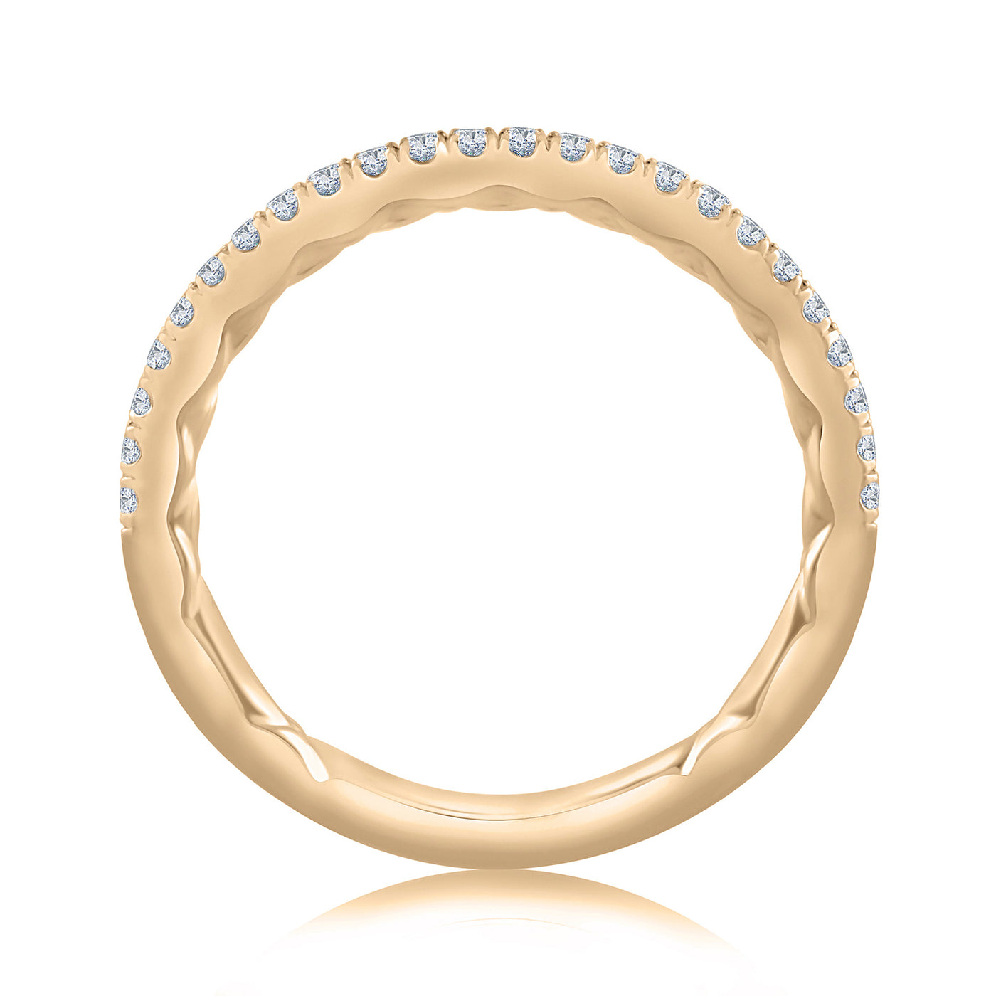 A.Jaffe 14k Yellow Gold Straight Diamond Wedding Band – MR2029Q/18