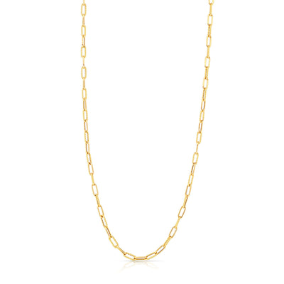 Roberto Coin 18k Yellow Gold Fluted Paperclip Necklace – 5310168AY340