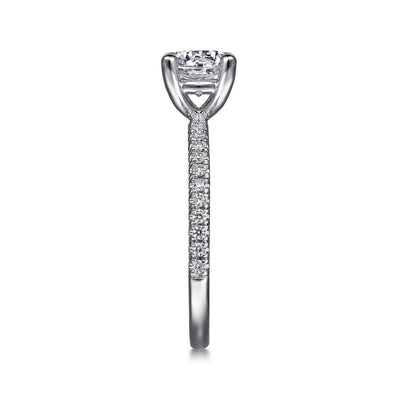 Gabriel & Co. 14k White Gold Solitaire Diamond Semi-Mount Engagement Ring – ER15525R4W44JJ.CSCZ