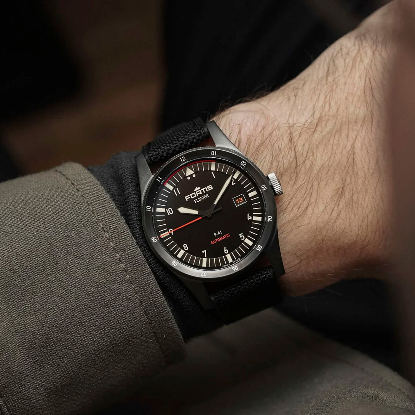 Fortis Flieger F-41 WERK 7 Mission Black Limited Edition Automatic – F4220030